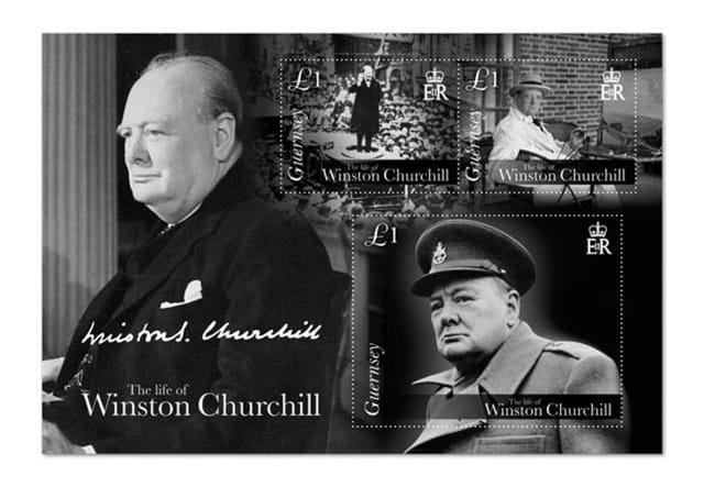 Portraits of a leader Churchill 50th miniature sheet